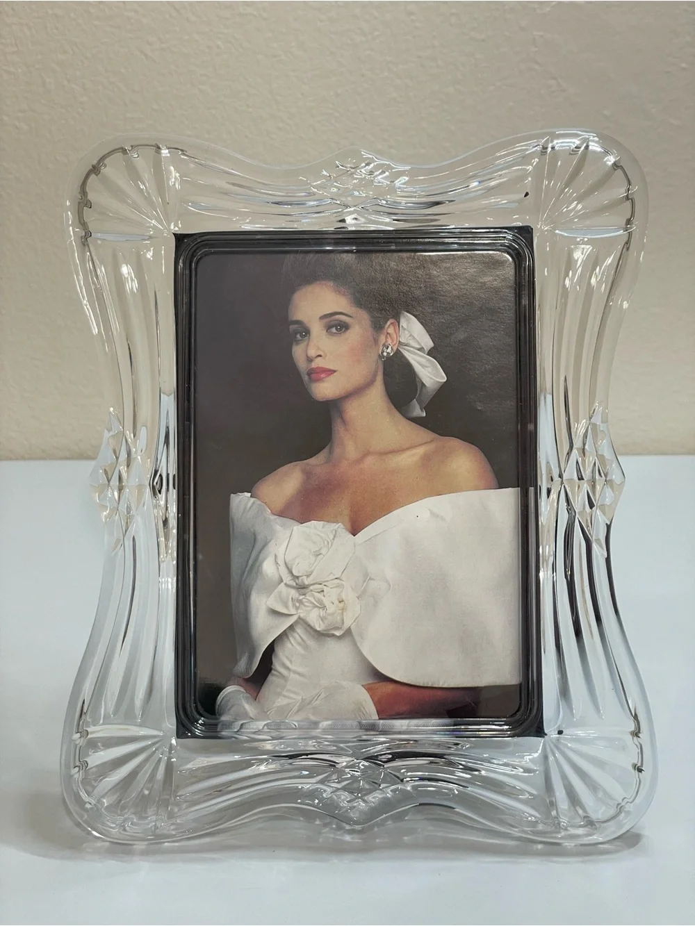 Vintage Mikasa Mystique Crystal Picture Frame 8x10 Germany Heavy Photo 7x5